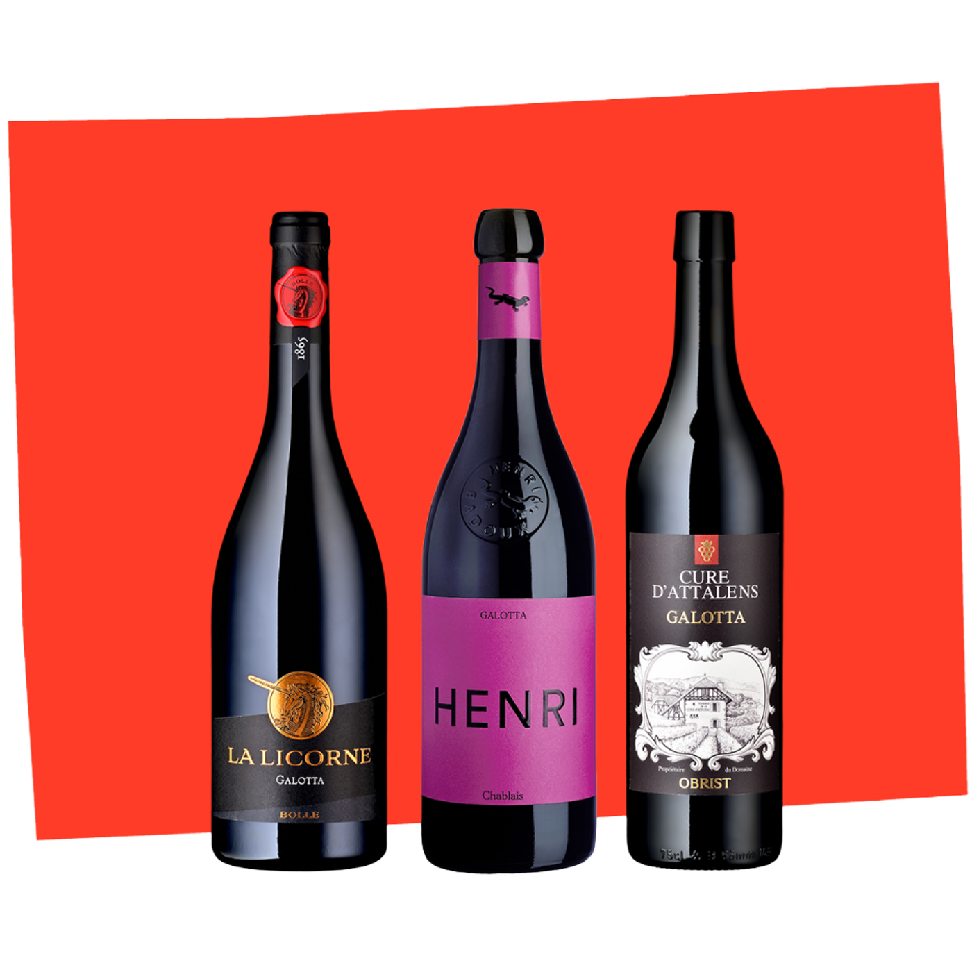 Carton découvertes : 3 bouteilles Galotta