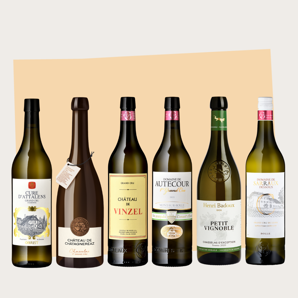 Carton découvertes : Chasselas de nos domaines (6 bouteilles)